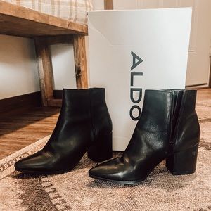 Aldo black booties. Size 8
